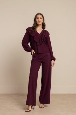 Lexie LONG bonded trousers - blackberry - 13348