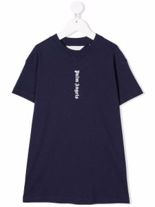 Palm Angels Kids robe à logo imprimé - Bleu