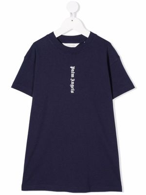 Palm Angels Kids robe à logo imprimé - Bleu