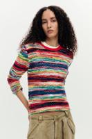 Gemêleerde multicolor trui - RED - M