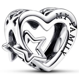 Pandora 792829C00 Bedel Openwork Family Hear-Star zilver