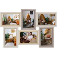 Haes Deco Houten Multi Fotolijst / Galerie Copenhagen bruin voor 6 foto's 10x15 (formaat 47x32 cm) - VZ662HS