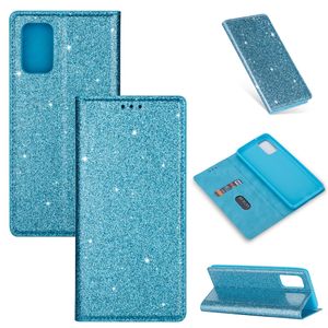 Xiaomi Redmi 10C hoesje - Bookcase - Pasjeshouder - Portemonnee - Glitter - TPU - Blauw