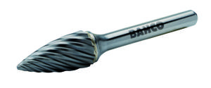 Bahco Stiftfrees | hardmetaal | met boogvormige kop en spitse neus | voor roestvaststaal | 10 mm x 20 mm x 6 mm - G1020I06