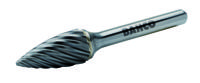 Bahco Stiftfrees | hardmetaal | met boogvormige kop en spitse neus | voor roestvaststaal | 10 mm x 20 mm x 6 mm - G1020I06