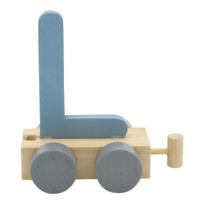 JeP kids houten treinletter L-blauw