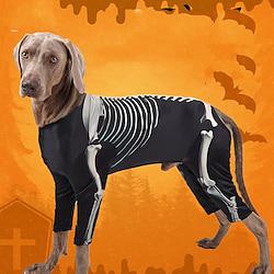 Honden Halloween outfits Hondenkostuum Skelet / Schedel Eng kostuum Zacht Halloween Carnaval Feest Hond puppy kleding outfits Lightinthebox