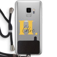 Amber Script: Samsung Galaxy S9 Transparant Hoesje met koord