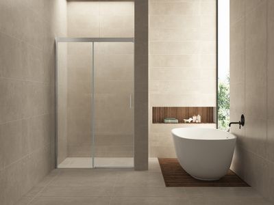 Mueller Suave 2.0 softclose douchedeur 140x200 8mm NANO aluminium Mueller Suave 2.0 softclose douchedeur 140x200 8mm NANO aluminium