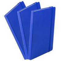 Notitieboekje - 5x - met elastiek - A5 - blauw - 100 paginas - opschrijfboekjes - lue schriften