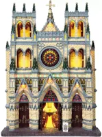 Lemax st. patrick&apos;s cathedral verlichte kerk 2009
