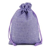 50 PCS multi grootte linnen jute koord geschenk tassen zakken bruiloft verjaardag partij gunsten koord geschenk zakken grootte: 15x20cm (paars)