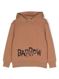 Barrow kids hoodie zippé à logo imprimé - Marron