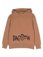 Barrow kids hoodie zippé à logo imprimé - Marron