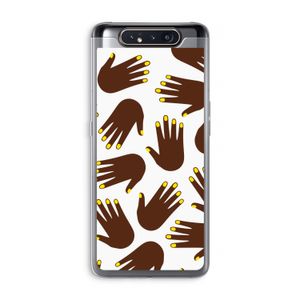 Hands dark: Samsung Galaxy A80 Transparant Hoesje