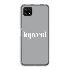 Topvent Grijs Wit: Samsung Galaxy A22 5G Transparant Hoesje