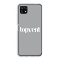 Topvent Grijs Wit: Samsung Galaxy A22 5G Transparant Hoesje