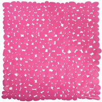 MSV Douche/bad anti-slip mat - badkamer - pvc - fuchsia roze - 53 x 53 cm - Badmatjes - thumbnail