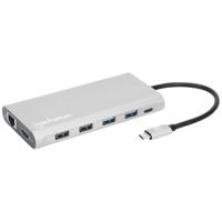 Manhattan USB-C PD 12-in-1-Dockingstation USB-C dockingstation Geschikt voor merk (dockingstation): Universeel Geïntegreerde kaartlezer, USB-C Power Delivery