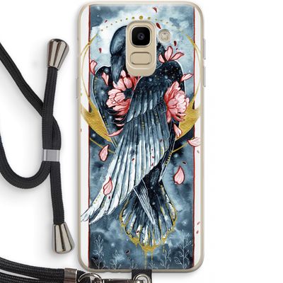 Golden Raven: Samsung Galaxy J6 (2018) Transparant Hoesje met koord