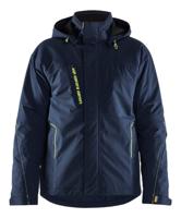 Blåkläder 4484 winterjas 4-weg stretch - blauw/High Vis geel maat M