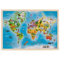 Goki 57460 puzzel Legpuzzel Wereld
