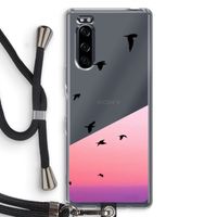 Fly away: Sony Xperia 5 Transparant Hoesje met koord