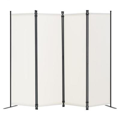 VEVOR Room Divider 4-Panel Opvouwbaar Privacy Scherm Scheidingsscherm Wit