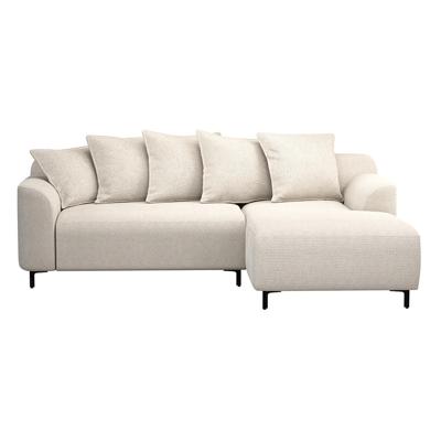 Leen Bakker - Bank Elsa Met Chaise Longue Rechts - Eden - Stof - Beige - 177x246x84 Cm