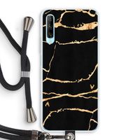Gouden marmer: Huawei P Smart Pro Transparant Hoesje met koord