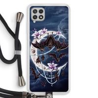 Vleermuizen Maan: Samsung Galaxy A22 4G Transparant Hoesje met koord