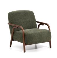 Kave Home Sylo fauteuil chenille Groen donker Kave Home Sylo fauteuil chenille Groen donker
