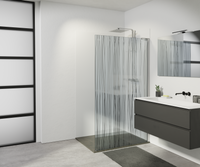 Balmani Modular inloopdouche 136 x 200 cm mikado glas en chroom profiel