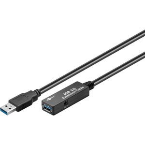 Goobay 5m USB 3.0 USB-kabel USB 3.2 Gen 1 (3.1 Gen 1) USB A Zwart