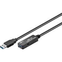 Goobay 5m USB 3.0 USB-kabel USB 3.2 Gen 1 (3.1 Gen 1) USB A Zwart - thumbnail