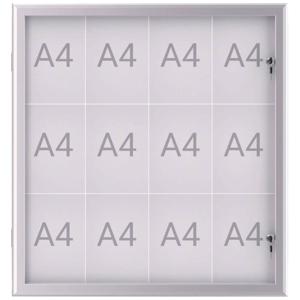 Maul Wissellijst MAULexcite Voor papierformaat: 12 x DIN A4 Tegen regen beschermde buitenruimte 6654208 Aluminium Zilver 1 stuk(s)