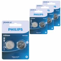 Philips knoopcel batterijen CR2450 - 10x stuks