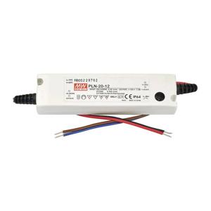 Mean Well PLN-20-12 LED-driver, LED-transformator Constante spanning, Constante stroomsterkte 19 W 1.6 A 9 - 12 V/DC PFC-schakeling, Overbelastingsbescherming,