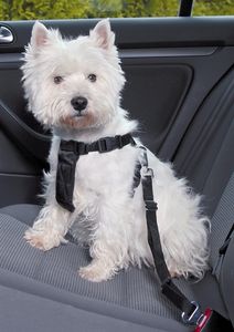 Trixie hondentuig auto inclusief gordel zwart