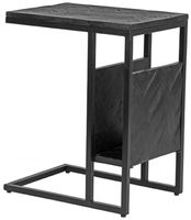 LABEL51 Laptoptafel 'Shift' Visgraat Mangohout, kleur Zwart