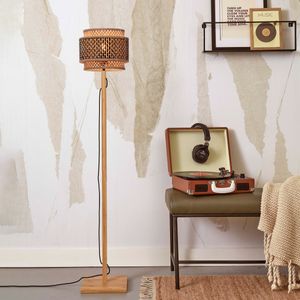 GOOD&MOJO Vloerlamp Bhutan Bamboe, 130cm