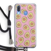 Dancing avocados: Samsung Galaxy A40 Transparant Hoesje met koord