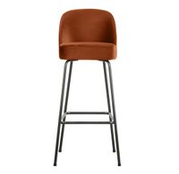 BePureHome Barstoel 'Vogue' Velvet, kleur Roestbruin (zithoogte 79cm)
