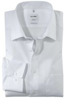 OLYMP Tendenz Modern Fit Overhemd wit, Effen