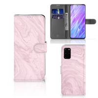 Samsung Galaxy S20 Plus Bookcase Marble Pink - Origineel Cadeau Vriendin