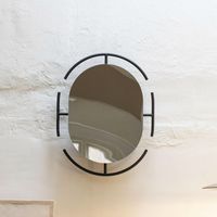 Zuiver Ovale Spiegel 'Emma' 70 x 56cm, kleur Zwart