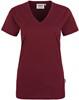 Hakro 126 Women's V-neck shirt Classic - Burgundy - L - thumbnail