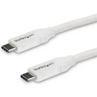 StarTech.com USB-C naar USB-C kabel met 5A/100W PD M/M wit USB 2.0 USB-IF gecertificeerd 4 m