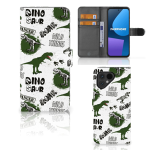 Telefoonhoesje met Pasjes voor Fairphone 5 Dinosaurus