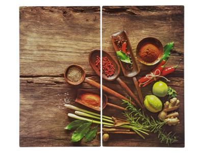 SILVERCREST Set van 2 kookplaat afdekplaten (Hout)